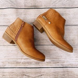 Nautica Cognac Ankle Boots